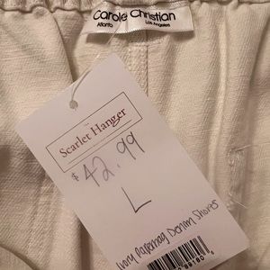 White Denim Shorts NWT size L